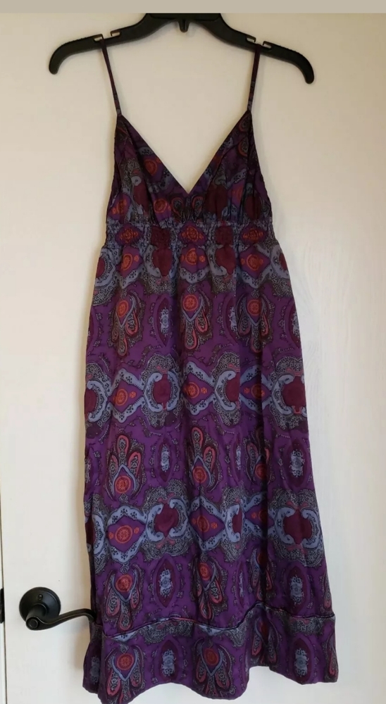 BANANA REPUBLIC Magenta Silk Slip Dress Size 2 EU